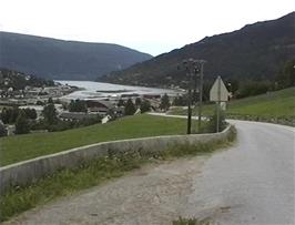 View to Stryn from 15 Setrevegen, just below the hostel